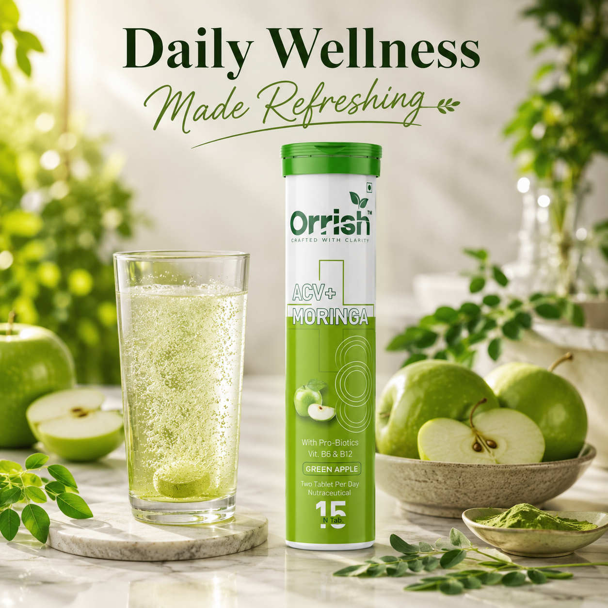 Apple Cider Vinegar with Moringa for Craving Control