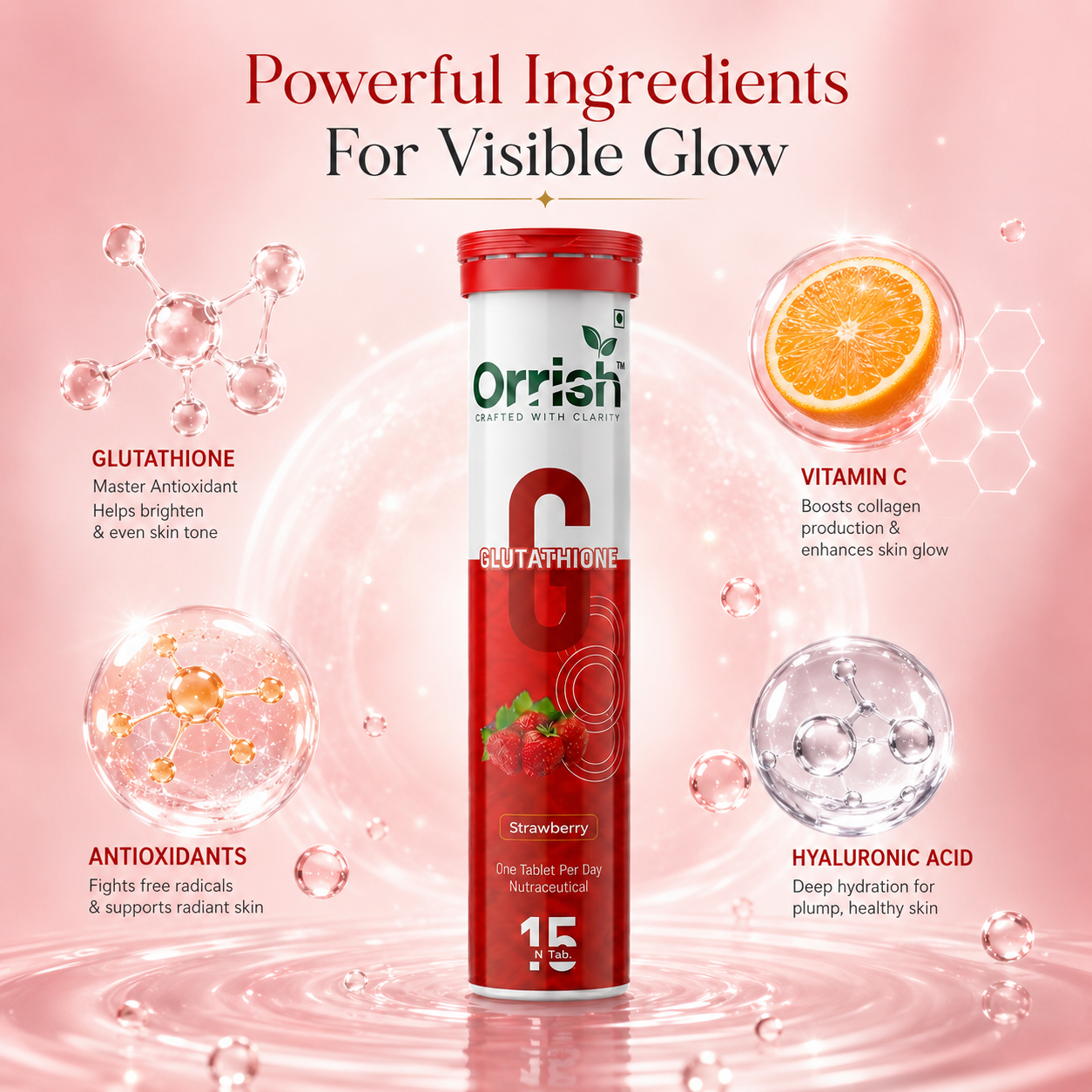 Glow - Glutathione Tablets for Glowing & Brightening Skin