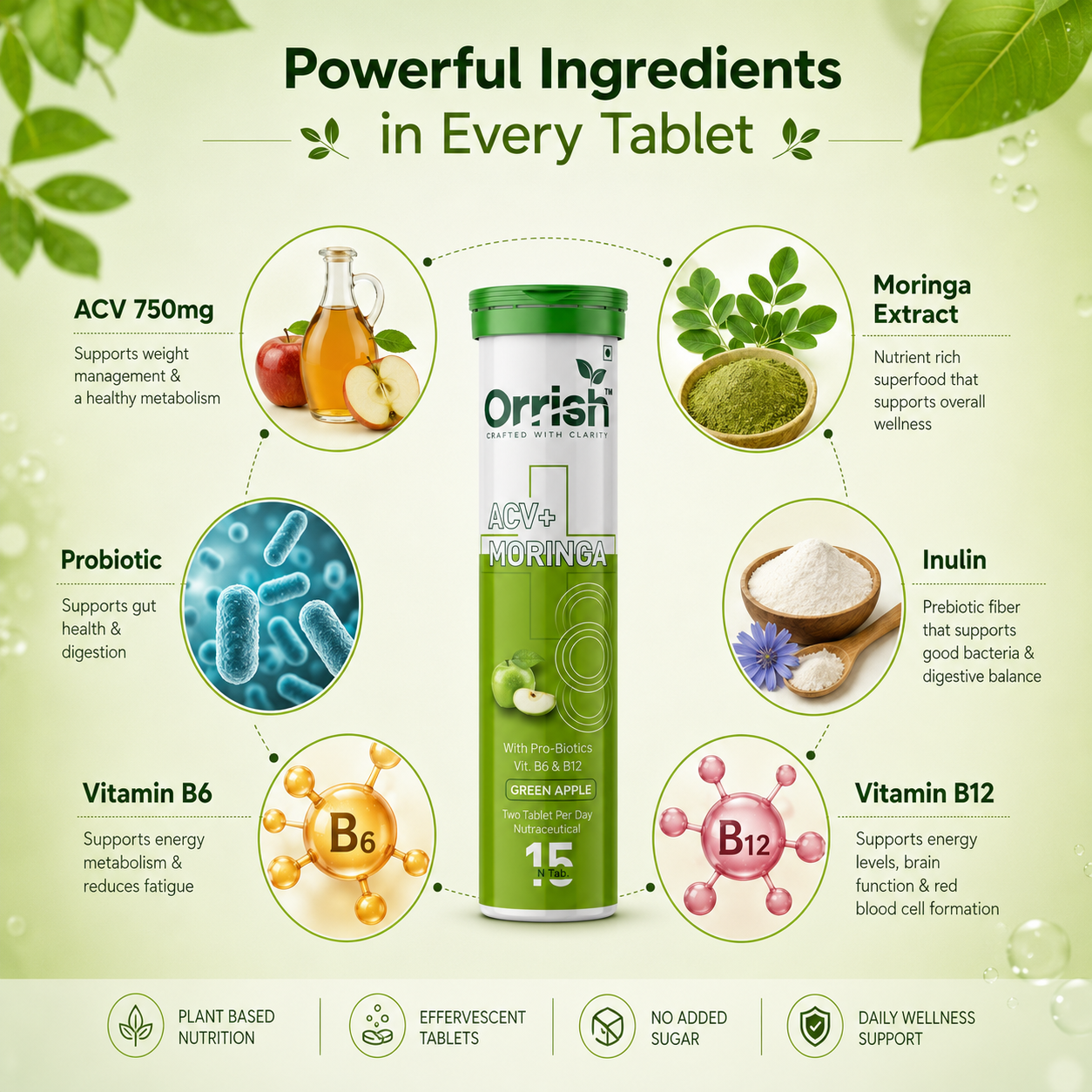 Apple Cider Vinegar with Moringa for Craving Control