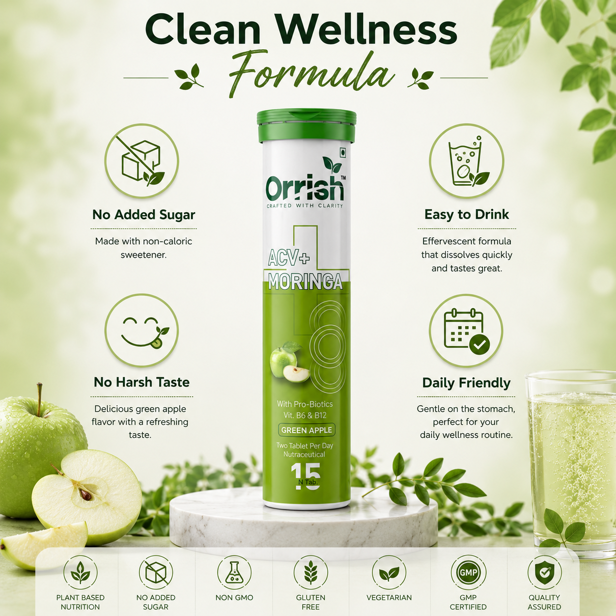Apple Cider Vinegar with Moringa for Craving Control