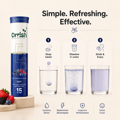 Electrolyte Effervescent Tablets for Hydration & Energy