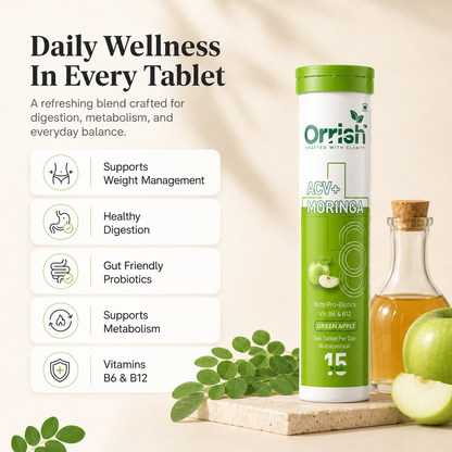 ACV + Moringa for Craving Control | Green Apple Flavour