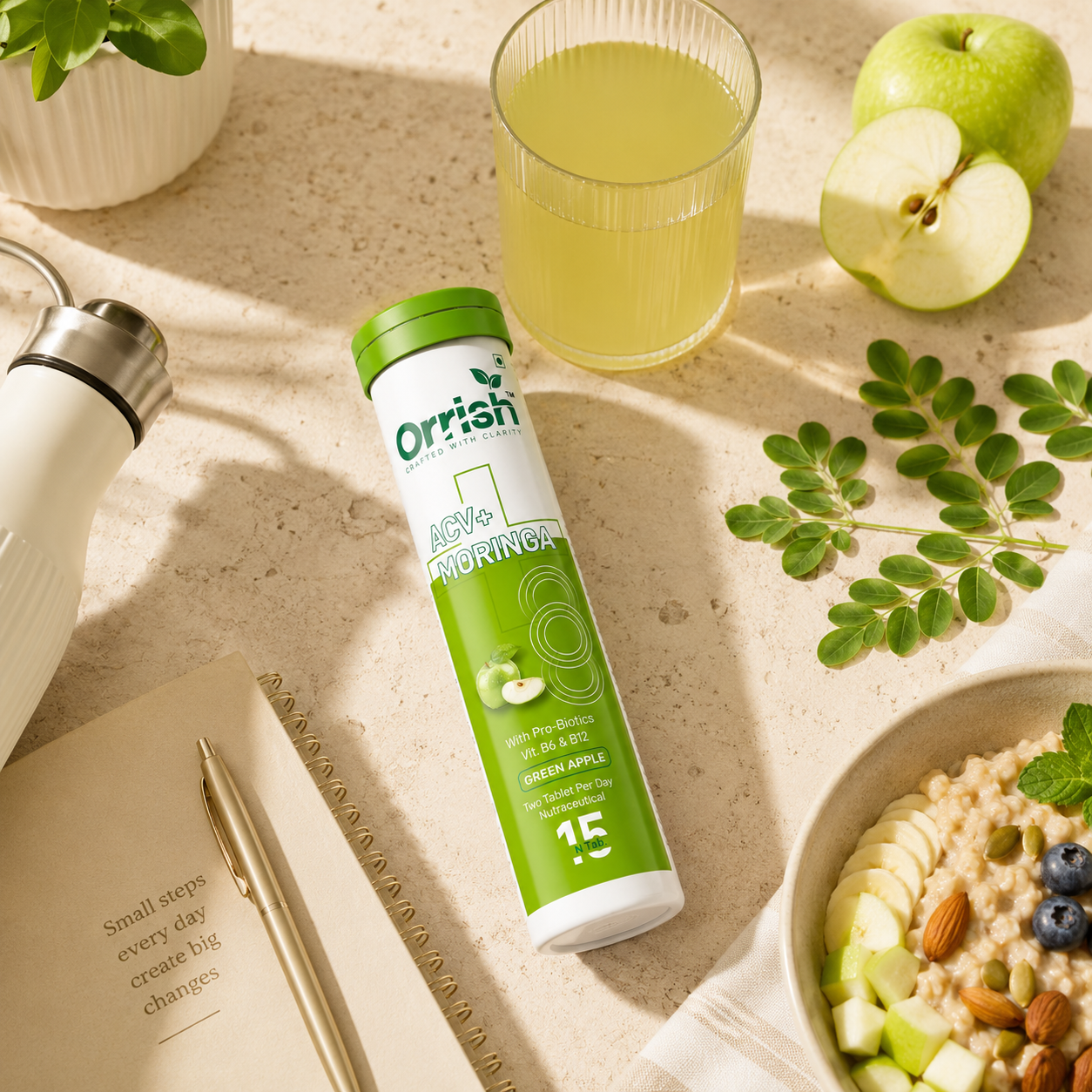 ACV + Moringa for Craving Control | Green Apple Flavour