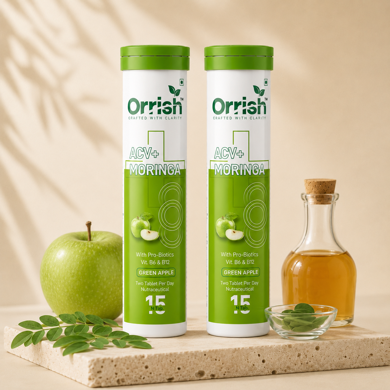 ACV + Moringa for Craving Control | Green Apple Flavour